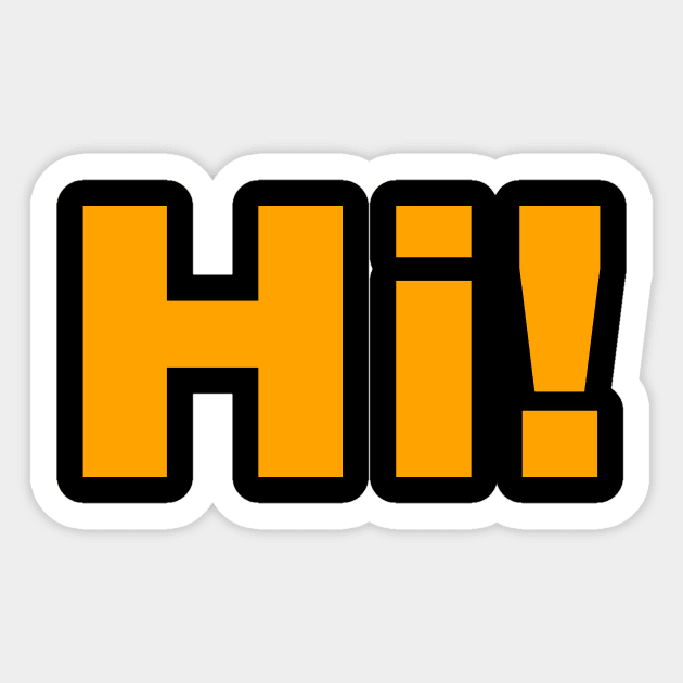 Hi sticker hot sale